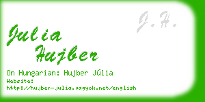 julia hujber business card