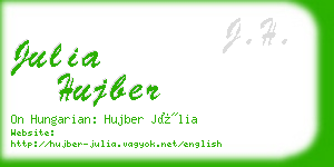 julia hujber business card